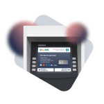 Маленькое изображение банкомата. Серый цвет.