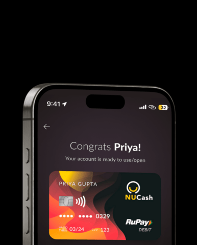 Интерфейс мобильного финтех-приложения NuCash
